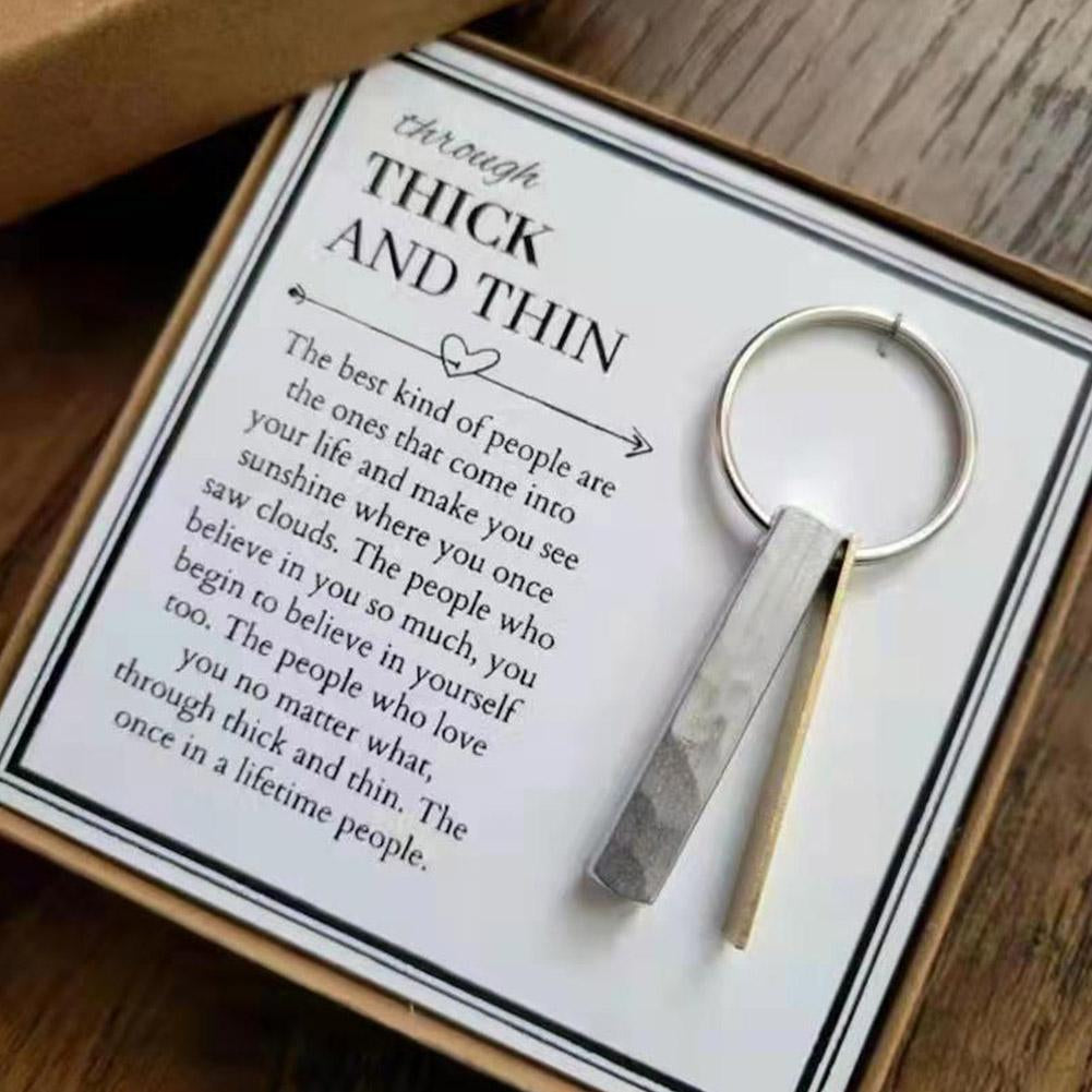 Through Thick and Thin Engraved Keychain Gift by HitMyNeed