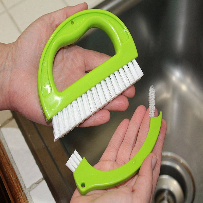 Tile Grout Cleaner Brush with Double Head Design by HitMyNeed