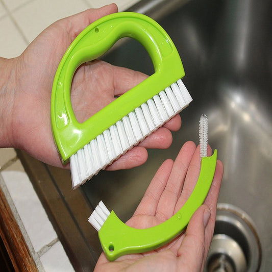 Tile Grout Cleaner Brush with Double Head Design by HitMyNeed