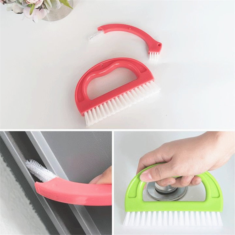 Tile Grout Cleaner Brush with Double Head Design by HitMyNeed