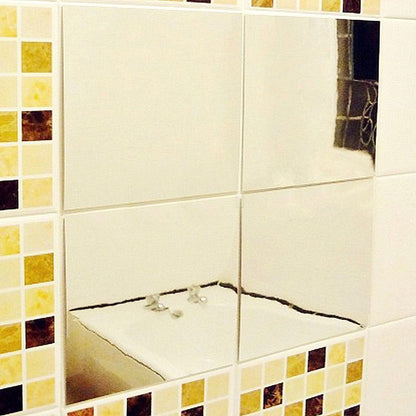 Tiles Wall Mirror Stickers Set of 16 - 15 x 15 cm by HitMyNeed