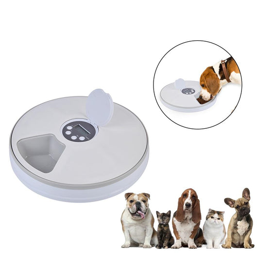 Timed Dog Feeder with 6-Grid Automatic Food Tray by HitMyNeed