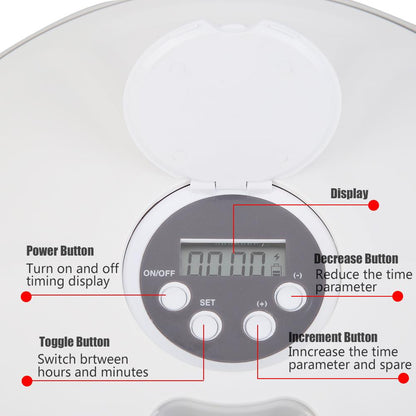 Timed Dog Feeder with 6-Grid Automatic Food Tray by HitMyNeed