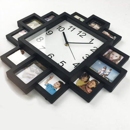 Timelike Wall Clock with 12 Photo Frames, 40cm by HitMyNeed