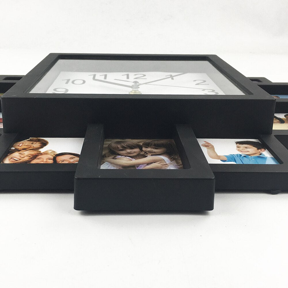 Timelike Wall Clock with 12 Photo Frames, 40cm by HitMyNeed