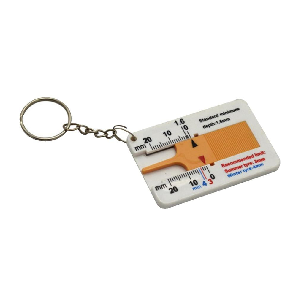 Tire Tread Depth Gauge Keychain Tool 0-20 mm by HitMyNeed