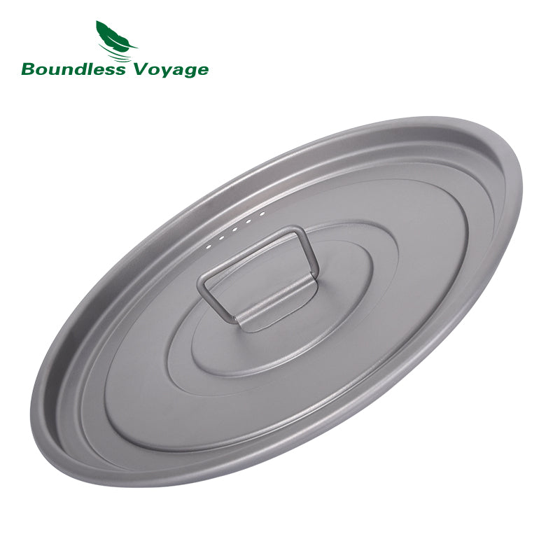 Titanium Camping Frying Pan with Lid, 1000ml by HitMyNeed