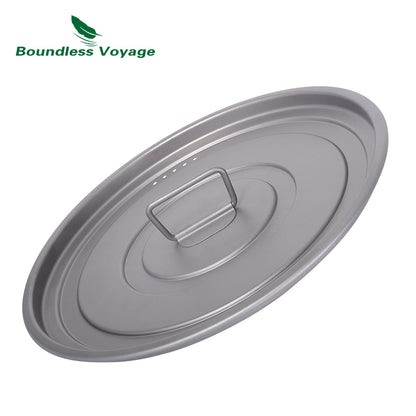 Titanium Camping Frying Pan with Lid, 1000ml by HitMyNeed