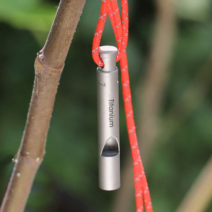 Titanium Camping Safety Whistle with Neck Cord by HitMyNeed