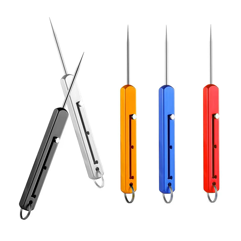 Titanium EDC Retractable Toothpick Keychain by HitMyNeed
