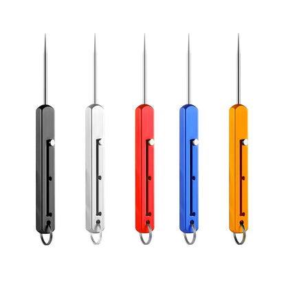 Titanium EDC Retractable Toothpick Keychain by HitMyNeed