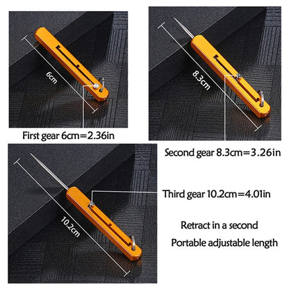 Titanium EDC Retractable Toothpick Keychain by HitMyNeed