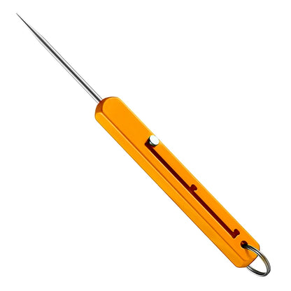 Titanium EDC Retractable Toothpick Keychain gold by HitMyNeed