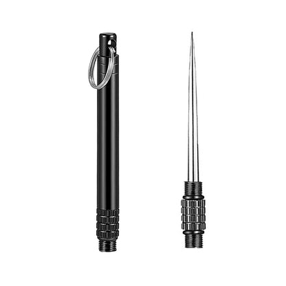 Titanium EDC Retractable Toothpick Keychain non-stretch by HitMyNeed
