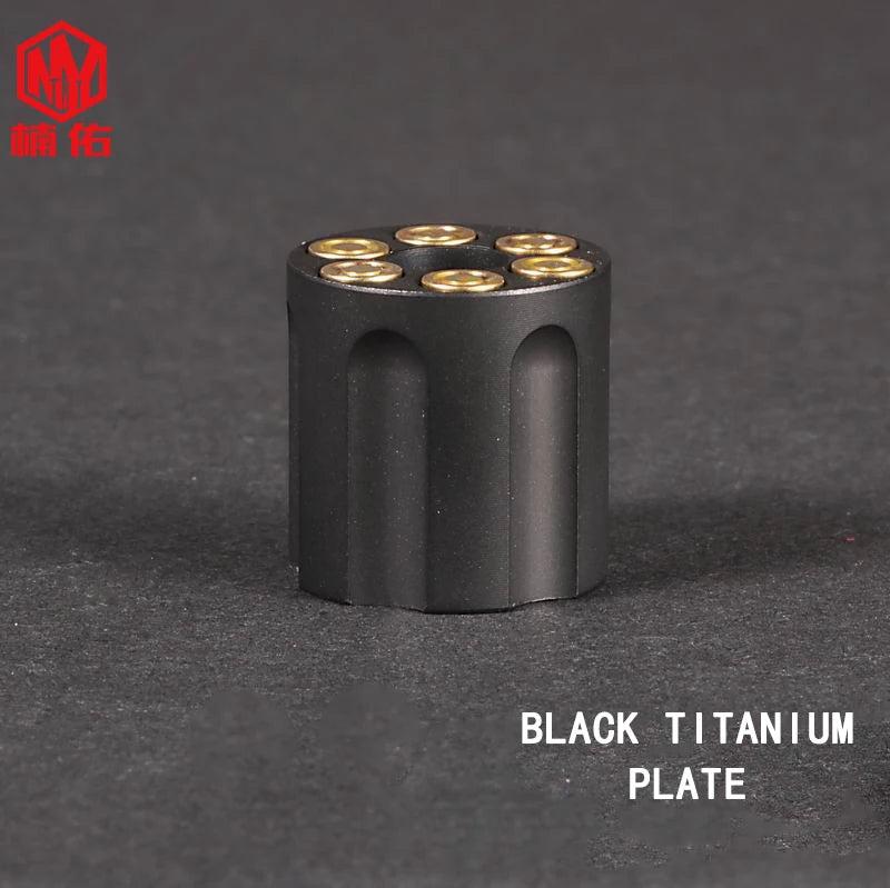 Titanium Revolver EDC Paracord Bead Pendant black by HitMyNeed