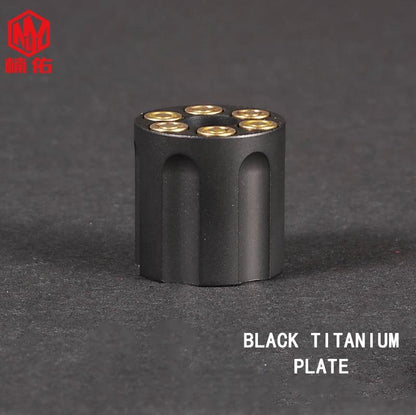 Titanium Revolver EDC Paracord Bead Pendant black by HitMyNeed