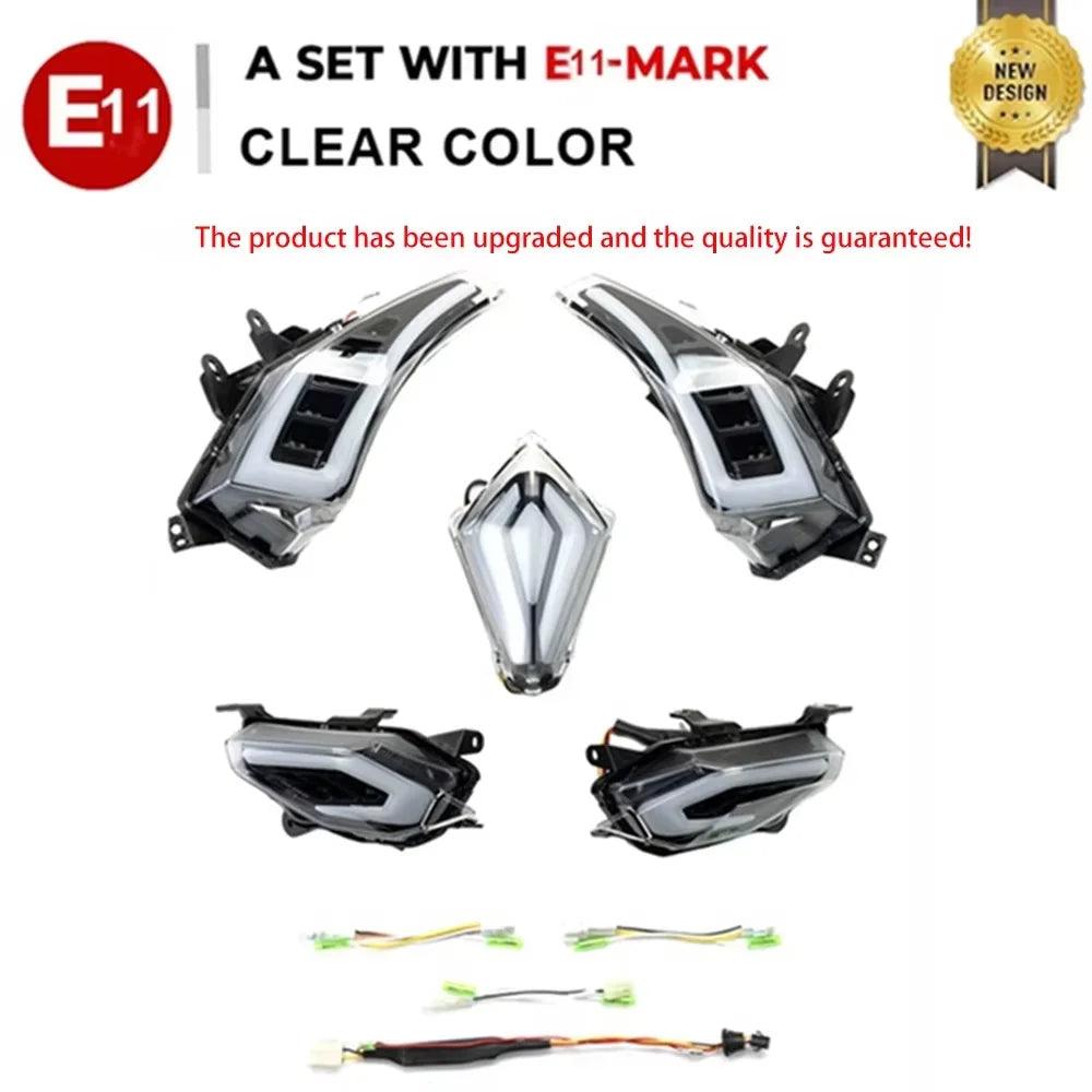 Tmax 530 LED Tail & Turn Signal Light Set 2012-2016 clear-set by HitMyNeed