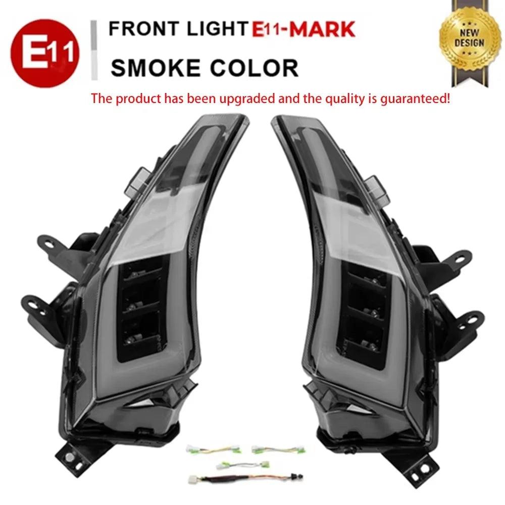 Tmax 530 LED Tail & Turn Signal Light Set 2012-2016 smoke-front-light by HitMyNeed