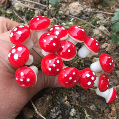 Toadstool Garden Ornaments Set of 30 by HitMyNeed