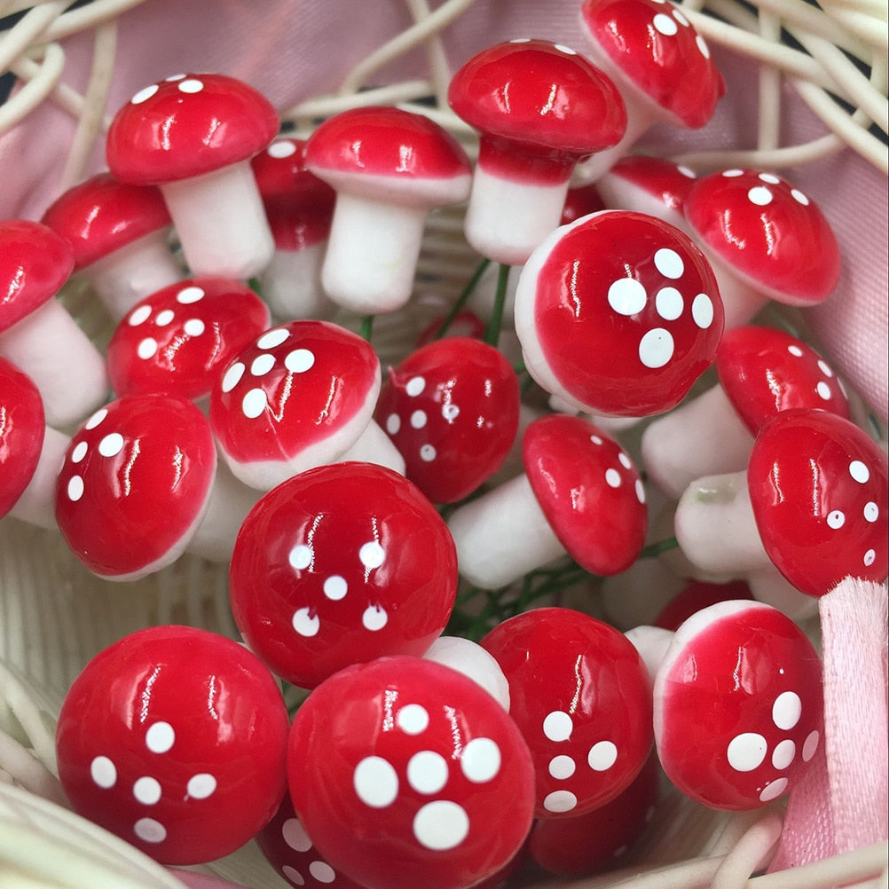 Toadstool Garden Ornaments Set of 30 by HitMyNeed