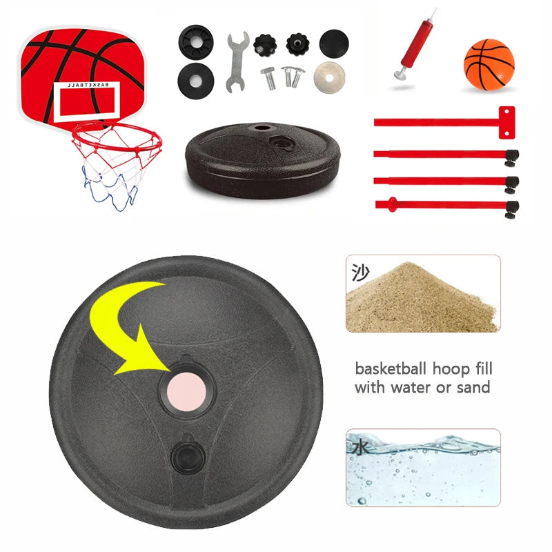Toddler Adjustable Basketball Hoop 63-150cm Stand by HitMyNeed