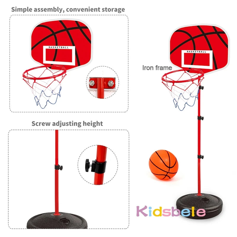 Toddler Adjustable Basketball Hoop 63-150cm Stand by HitMyNeed