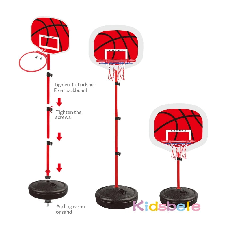 Toddler Adjustable Basketball Hoop 63-150cm Stand by HitMyNeed