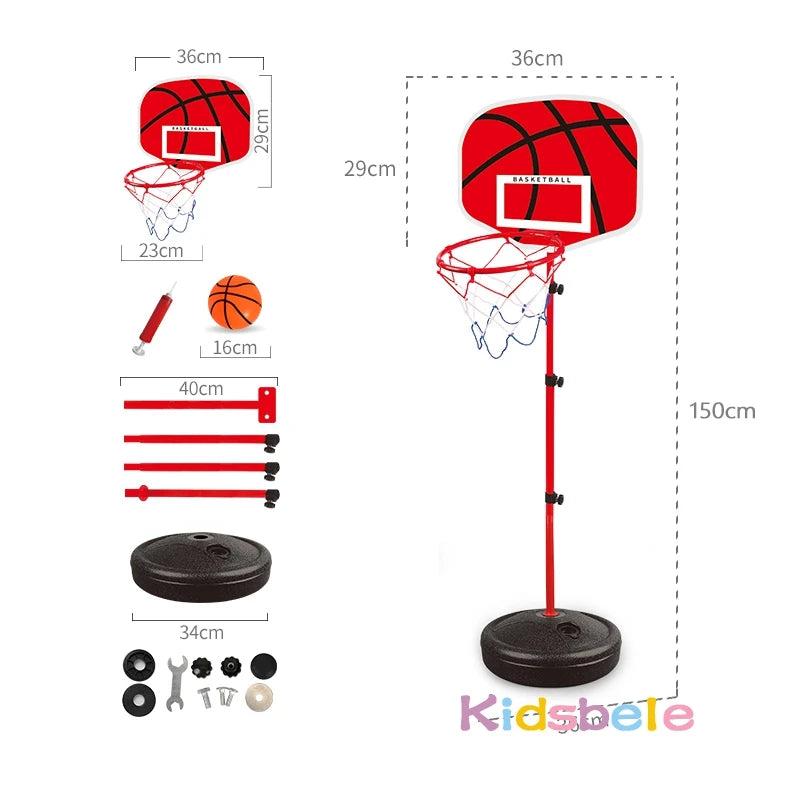 Toddler Adjustable Basketball Hoop 63-150cm Stand by HitMyNeed
