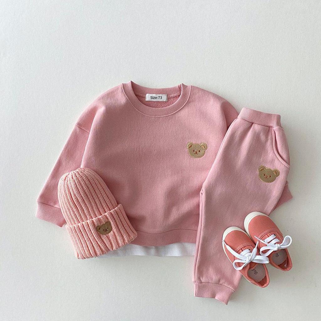 Toddler Bear Sweatshirt & Pants Fall Outfit Set by HitMyNeed
