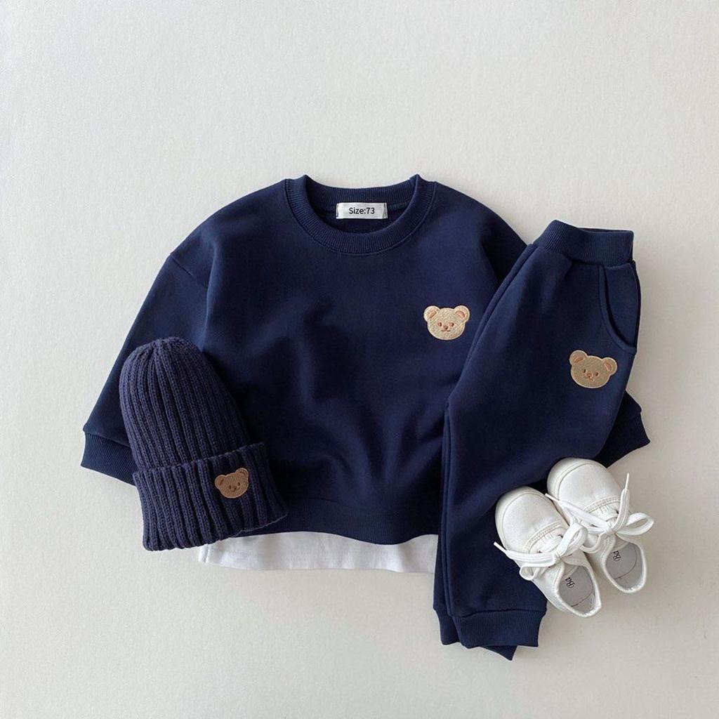 Toddler Bear Sweatshirt & Pants Fall Outfit Set by HitMyNeed