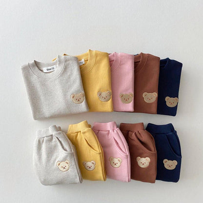 Toddler Bear Sweatshirt & Pants Fall Outfit Set by HitMyNeed