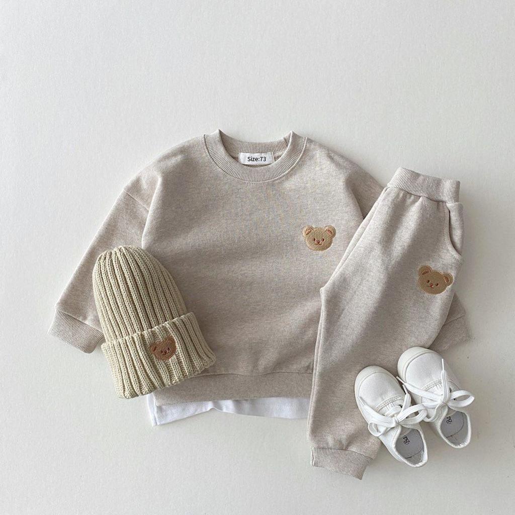 Toddler Bear Sweatshirt & Pants Fall Outfit Set by HitMyNeed