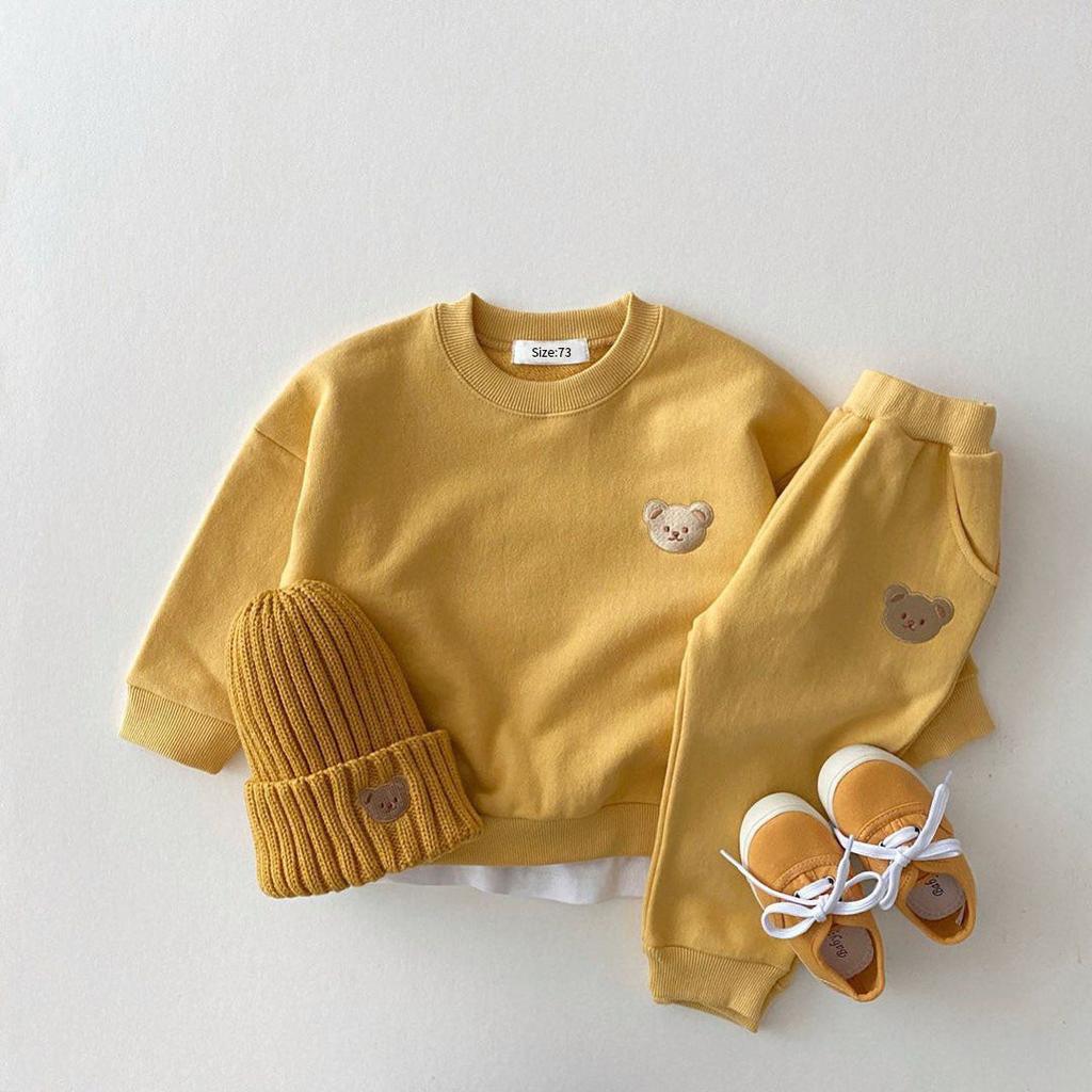 Toddler Bear Sweatshirt & Pants Fall Outfit Set by HitMyNeed
