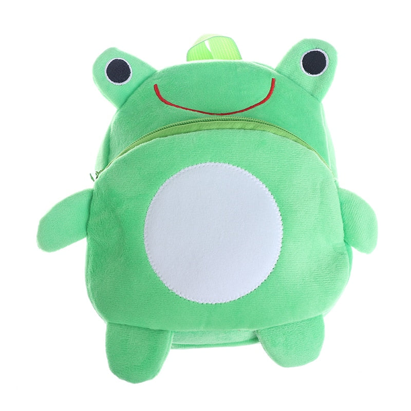 Toddler Frog Plush Mini Backpack 23 x 21 cm by HitMyNeed