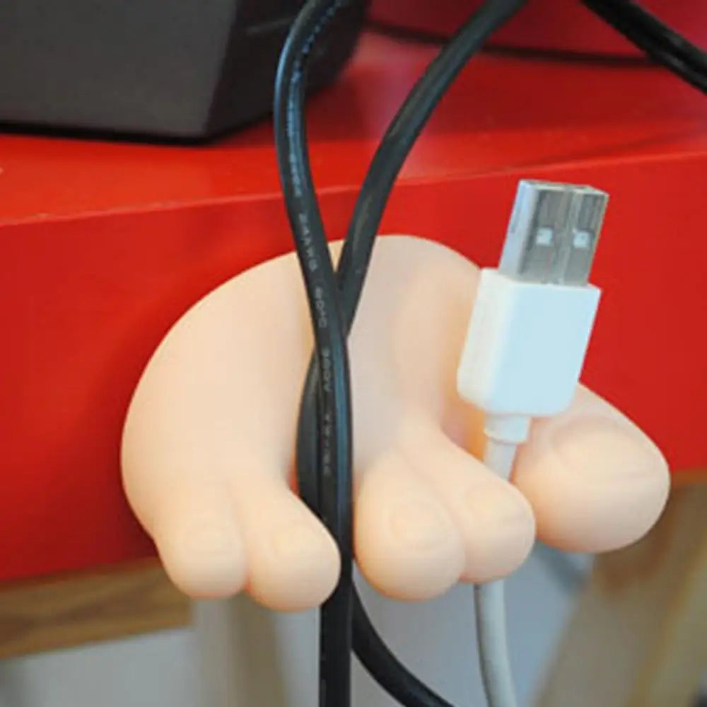 Toe-Shaped Suction Toothbrush & Cable Holder by HitMyNeed