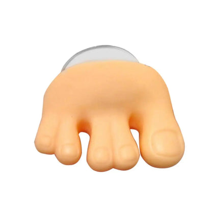 Toe-Shaped Suction Toothbrush & Cable Holder by HitMyNeed