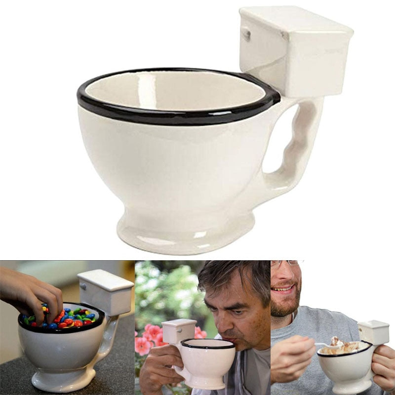 Toilet Bowl Novelty Ceramic Coffee Mug 300ml by HitMyNeed
