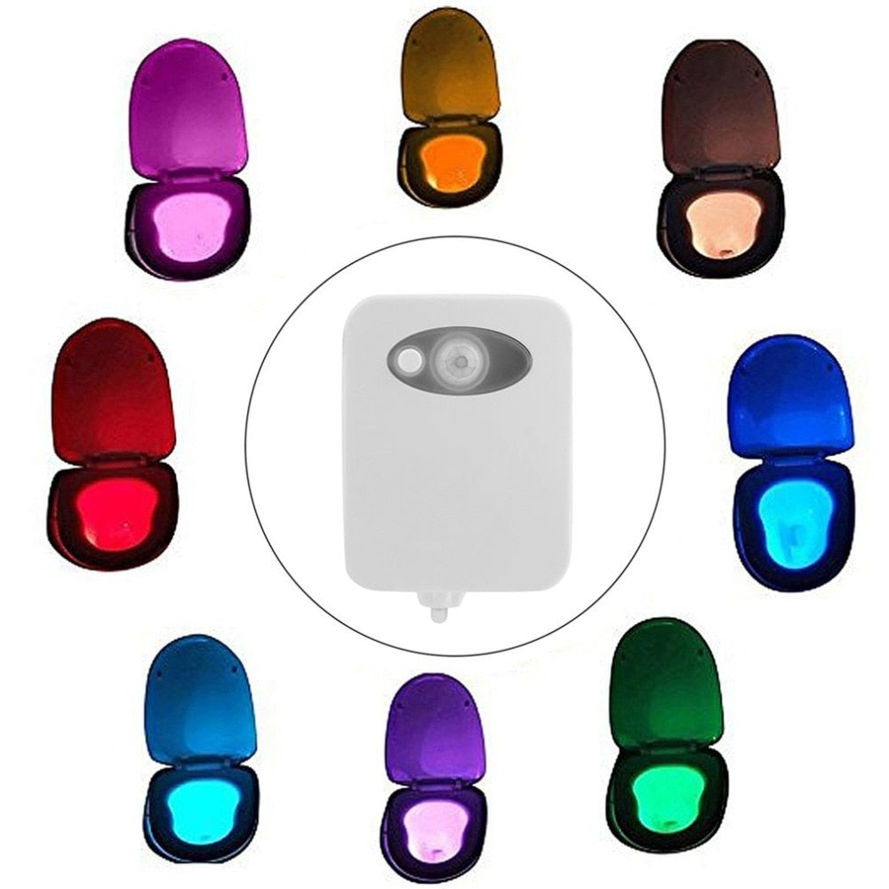 Toilet Night Light with Motion-Sensor LED, 8 Colors by HitMyNeed