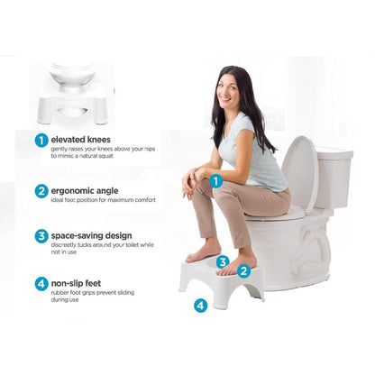 Toilet Squat Stool for Healthy Bathroom Posture by HitMyNeed