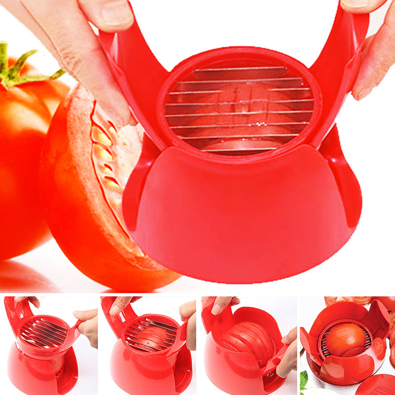 Tomato Cutter Kitchen Slicer with Stainless Steel Blades by HitMyNeed