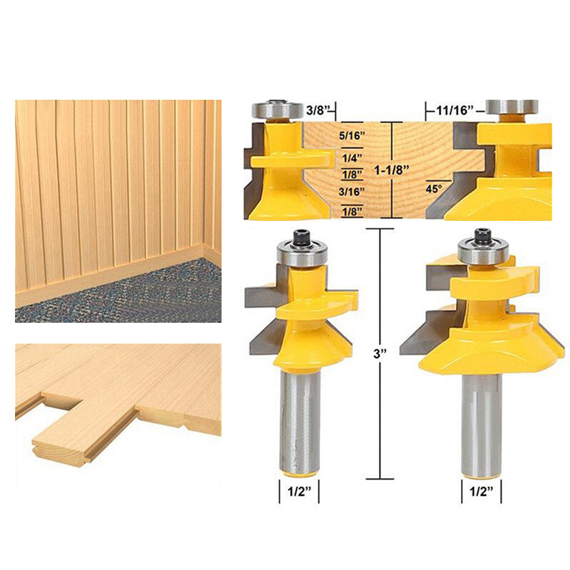 Tongue & Groove Router Bit Set (2 Piece) by HitMyNeed