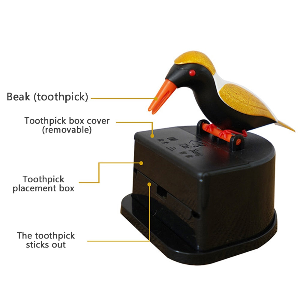 Toothpick Bird Automatic Mechanical Dispenser by HitMyNeed