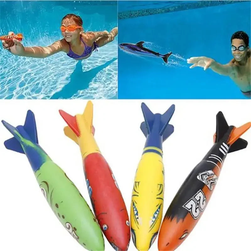 Torpedo Rocket Pool Diving Toy for Kids by HitMyNeed