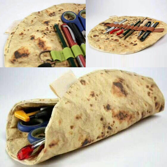 Tortilla Wrap Makeup Brush & Tool Pouch by HitMyNeed