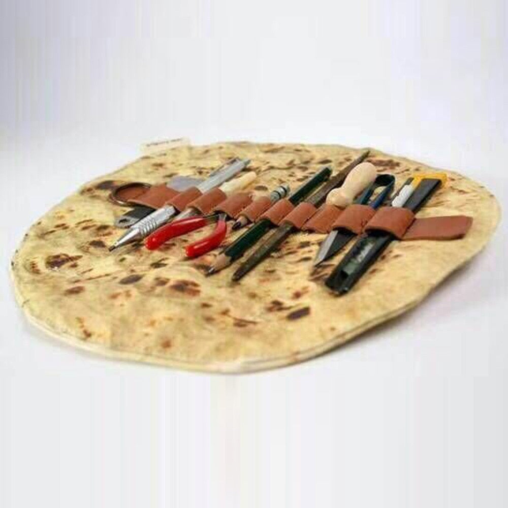 Tortilla Wrap Makeup Brush & Tool Pouch by HitMyNeed