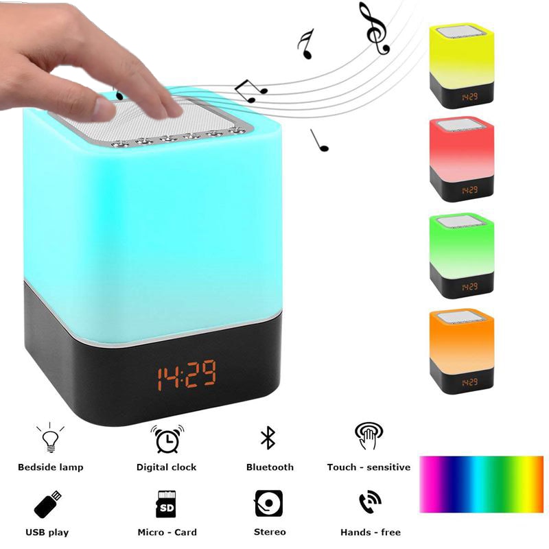 Touch Control Bedside Lamp with Bluetooth Speaker by HitMyNeed