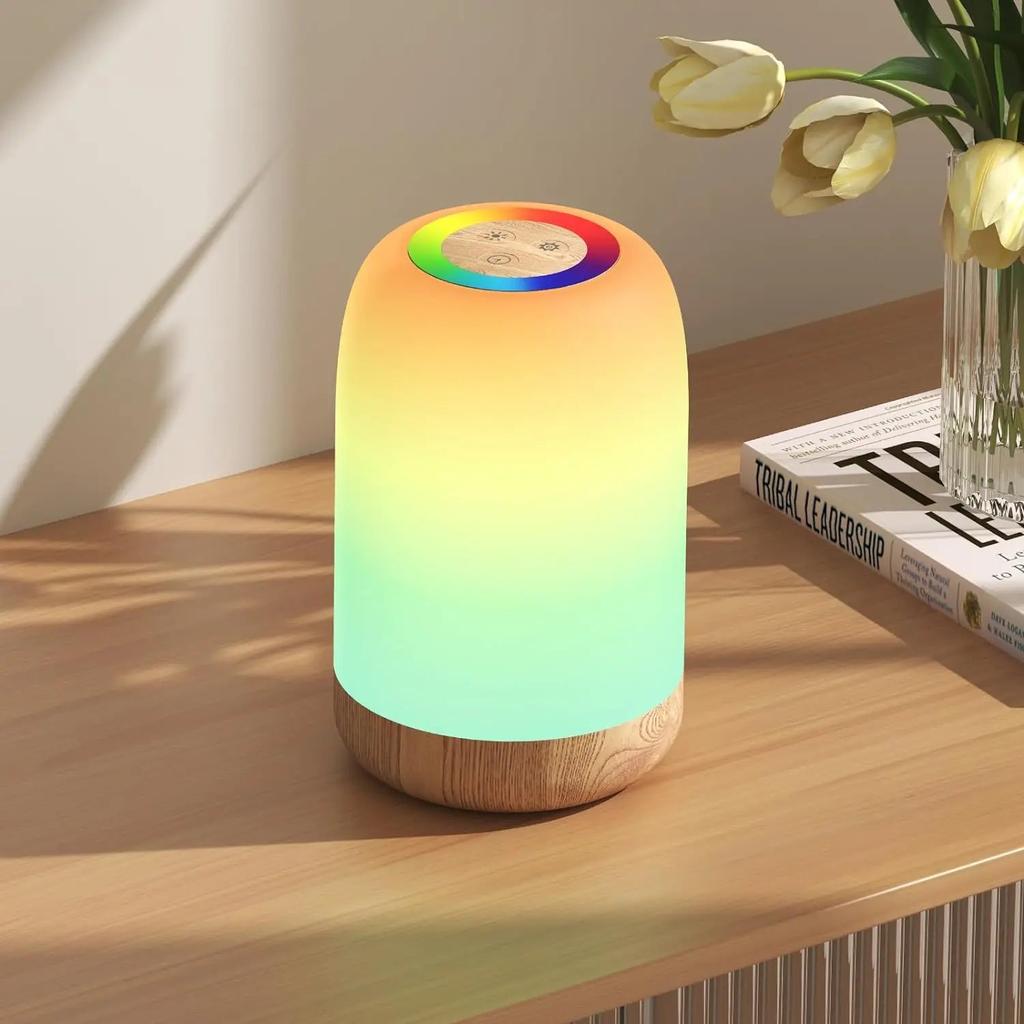 Touch Dimmable RGB Bedside Lamp with Timer by HitMyNeed