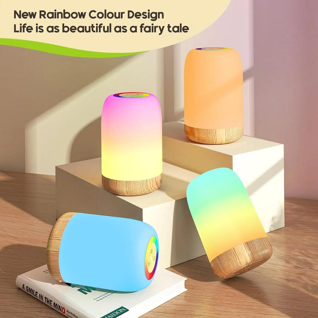 Touch Dimmable RGB Bedside Lamp with Timer by HitMyNeed