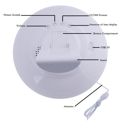 Touch-Sensing Sunrise Alarm Clock with FM Radio by HitMyNeed