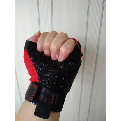 Touchscreen Tactical Half-Finger Steel Knuckle Gloves by HitMyNeed